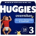 thumbnail image 3 of Huggies Overnites Nighttime Diapers, Size 3 (16-28 lbs), 58 Count (Select for More), 3 of 16