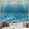 thumbnail image 2 of Autua Underwater World Wall Tapestry - Deep Blue Ocean Sunlight Gravelly Bottom Scene for Bedroom Living Room Decor - Undersea Aquarium Fish Tank Art  40x60inch, 2 of 6