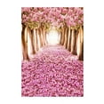 thumbnail image 2 of GreenDecor 5x7ft Pink Romantic Beautiful Sakura Flower Road Studio Prop Backdrops Cherry Blossoms Street Backdrop Photography Prop Photo Background, 2 of 4