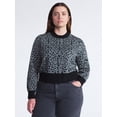 thumbnail image 3 of Scoop Women’s and Women's Plus Shrunken Cardigan Sweater, Midweight, Sizes XS-4X, 3 of 6
