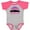 Baseball Heather and Hot Pink, variant on Inktastic Boston Gifts for Kids Retro Skyline Girls Baby Bodysuit