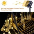 thumbnail image 1 of RXIRUCGD Solar String Lights Water Drop Lights 20 Feet 30 LED Tear Drop Lights Party, 1 of 1