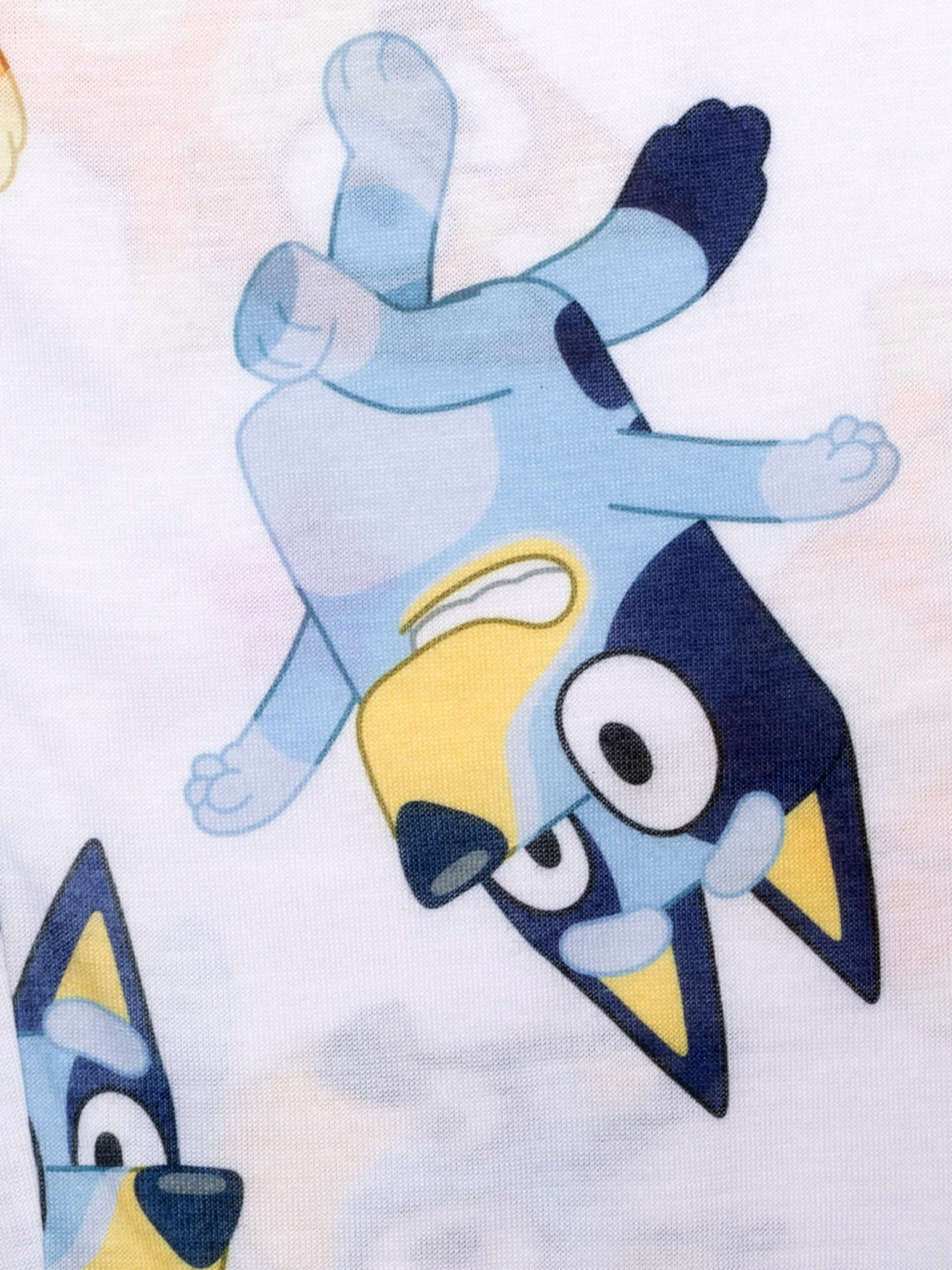 Bluey Girls Short Sleeve, Short, & Pant Pajama Set, Sizes 4-10