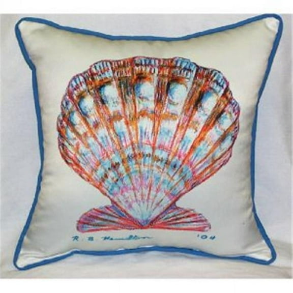 Betsy Drake ZP112 Scallop Shell Throw Pillow- 22 x 22 in.
