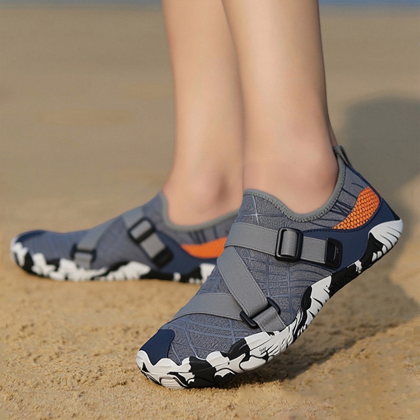 Water Shoes for Women Men Quick-Dry Hiking Beach Barefoot Boat Aqua Shoe Outdoor Sports Comfortable Slip On Unisex Footwear Dark Gray 41