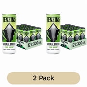 TENZING Natural Energy Lime & Mint Case 12 x 330ml, British Import (Pack of 2)