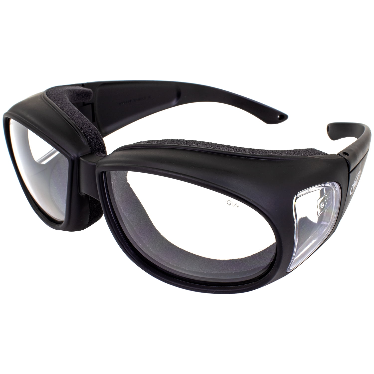 Outfitter photochromic motorcycle glasses includes shatterproof