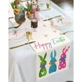 thumbnail image 6 of Happy Easter Table Runner 13.8x108 Inches Long Floral Bunny Runner for Table Colorful Rabbit Table Runners Washable Dresser Scarf for Kitchen Coffee Dining Seasonal Spring Holiday Party Decor, 6 of 6
