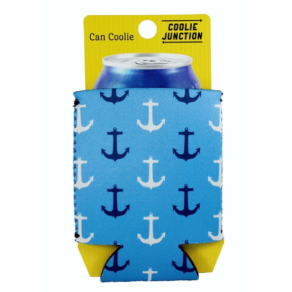 Nautical Anchor Pattern Can Coolie