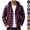 Hot Pink, variant on Men's Hooded Flannel Shacket Casual Long Sleeve Plaid Buffalo Checkered Button Down Shirt Jacket with Chest Pocket for Fall Winter Layering, Red, XL