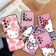 thumbnail image 2 of Anime Hello Kitty Sanrio para Samsung Note 20 10 Ultra Plus A31 A8 A14 j6 A12 A5 A70 A7 A34 A20 A04 A24 5G, funda de teléfono negra, 2 of 5