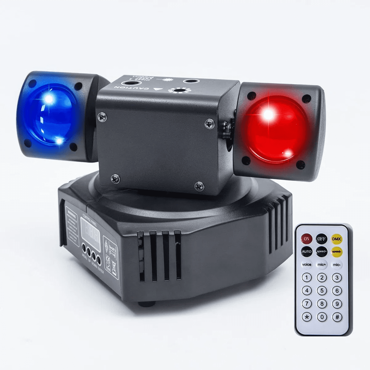 2-Arm Moving Head DJ Stage Light with RGBW Beams & Starlight Effects - 540° Pan 360° Tilt - DMX & Sound Control for Parties Events - Dual Head Disco Light