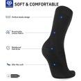 thumbnail image 2 of Mens Dress Socks 6 Pairs Combed Cotton Classic Solid & Patterned Crew Socks Soft Calf Socks, 2 of 6