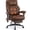 Modern Brown, variant on Heated Massage Office Chair with 6 Points Vibration, Reclining Ergonomic Desk Chair with Footrest for Extra Comfort, PU Leather High Back Executive Computer Chair, Thick Padded Massage Chair