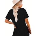 thumbnail image 3 of Women's Lucky St. Patrick's Day Graphic Tee - Red with Green Shamrock & Hat Design, Round Neck, Casual Fit, Breathable Polyester Blend, Machine Washable, 3 of 7