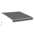 thumbnail image 7 of 7.8' x 6.8' Manual Retractable Awning, Patio Awnings Sunshade Shelter Cover with Crank Handle and Water-Resistant Polyester, Outdoor Canopy Sunsetter Awnings for Door, Window, Deck, Gray, 7 of 7