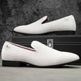 thumbnail image 4 of Mens Loafers Shoes Casual Dress Loafer Slip On Driving Shoes, White/15, 11 US, 4 of 5
