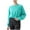Blue, variant on Womens Cropped Sweatshirts Raglan Long Sleeve Workout Shirts Crew Neck Drawstring Hem Solid Color Pullover Tops