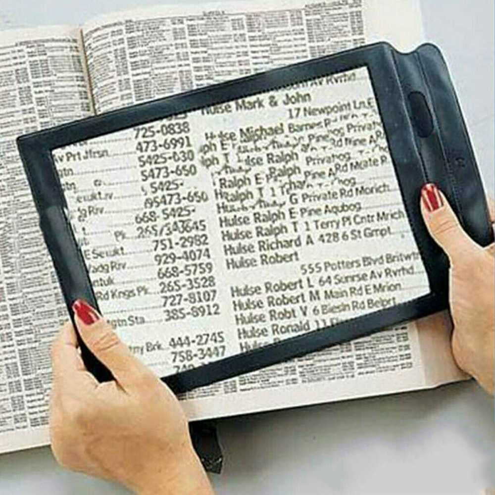 A4 Full Page Large Sheet Magnifier Magnifying Glass Reading Aid Lens - Walmart.com - Walmart.com