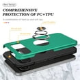 thumbnail image 7 of TECH CIRCLE Case for Google Pixel 9 Pro, Pixel 9 Case 6.3" (2024), Plastic Shell Durable Silicone Phone Case with Magnetic Kickstand /Ring Holder, Slim Fit Lightweight Cute Protective Cover, Darkgreen, 7 of 7