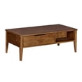 thumbnail image 1 of MUSEHOMEINC Mid Century Modern Rectangular Coffee Table w/ Drawer, Brown, 1 of 6