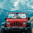 thumbnail image 3 of GarronmavisTie-Dye Turtle Windshield Sun Shade for Jeep Wrangler JK JKU JL JLU1997-2024,Window Sun Visor for UV Rays & Heat Protection Easy to Install Heat Reflector-Keep Your Vehicle Cool, 3 of 6