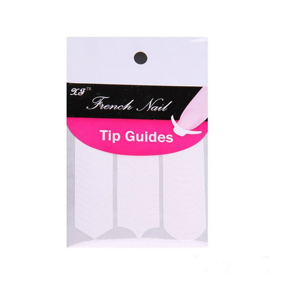 1 Sheet French Manicure Strips Nail Art Stickers,Adhesive Nail Tips Guides for DIY Nail Decoration Stencil Tools
