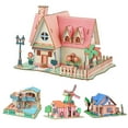 thumbnail image 2 of Anvazise DIY Assembly Puzzle 3D Castle Villas House Architecture Model Education Kids Toy Bali Island Vacation Home, 2 of 12