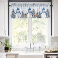 thumbnail image 5 of Christmas Valances for Windows Blue Snowman Elk Floral Eucalyptus Leaf Board Rod Pocket Curtain Valance Window Treatment Short Curtains for Kitchen Living Room, 42"x12", 5 of 5