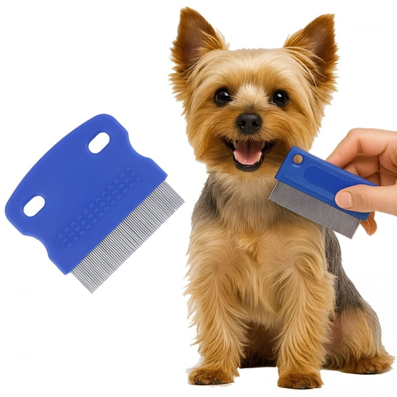 ACDANC 2 Pack Tear Stain Remover Comb for Dogs & Cats, Stainless Steel Eye Grooming Tool for Mucus & Crust, Gentle Pet Face Brush for Small Breeds