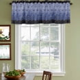 thumbnail image 4 of Blue Geometric Valances for Windows, Decorative Rod Pocket Window Valance Curtains, Ombre Modern Abstract Art Short Curtain Drapes for Kitchen/Bathroom/Living Room, 2 Panels, 54" W x 18" L, 4 of 8