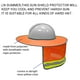 thumbnail image 2 of 2 uds casco protector solar ala completa malla cuello sombrilla cascos duros reflectantes de alta visibilidad, 2 of 8