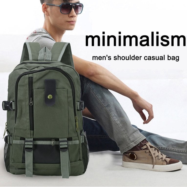 Unisex Backpack Vintage Canvas Rucksack Preppy School Shoulder Travel Satchel by