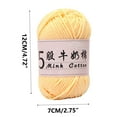thumbnail image 3 of Fufafayo under $5 Crochet Yarn, Crochet Yarn, 5 Strands Milk Cotton Thread for Knitting, DIY Doll Making Wool, Baby Sweater Yarn, Soft Acrylic Yarn for Crafts, Scarves, Hats, Bags, 50g Ball, 3 of 6