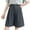 Z80-Grey, variant on CHENge Women's Basic Pocket Shorts Cotton Fabric Drawstring Waist 7" Inseam Simple Casual Lounge Everyday Shorts