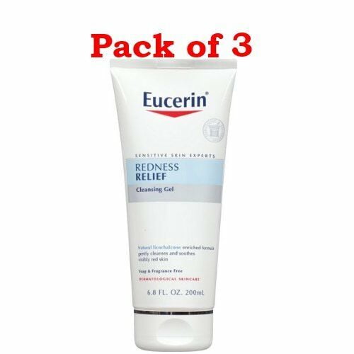 kalv bomuld ejendom 3 Pack Eucerin Sensitive Skin Redness Relief Soothing Cleanser 6.8 Fluid  Ounce - Walmart.com
