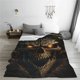 thumbnail image 5 of Fotbe Metal Evil Skull Manta de Franela Acolchonada con Estampado, Súper Suave y Esponjosa, Extra Grande para Sofá, Cama, Uso Todo el Año-80"x60", 5 of 7