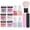 K1213 Rose Palette, variant on Rupoun 8-Piece Nail Dipping Powder Set, Base Coat Top Coat Dust Brush Manicure Tool Kit K1213 (7.48 inches / 19 cm)