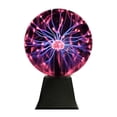 thumbnail image 4 of Lámpara de mesa brillante con forma de bola de plasma para fiestas, con luz brillante, sonido y tacto sensible. 4 pulgadas, 4 of 8
