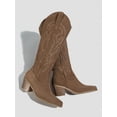 thumbnail image 5 of Women's Pointed Toe Chunky Heel Western Style Knee High Riding Boots & Winter Warm Boots, 5 of 5
