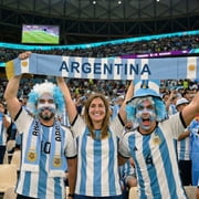 Couver Reversible National Soccer Fan Scarf - Soft Knit Polyester Country Flag Design For Sports, Fan Accessory for Game Day, ARGENTINA