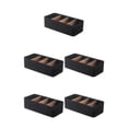 thumbnail image 1 of ZheElen Home Organizer Ladder Layered Detachable Partition Wide Application Strong Practicality Plastic Storage Box Durable Black Rectangular 5Set, 1 of 6