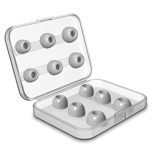 6 pares de fundas para Audífonos AirPods Pro de 2.ª generación (espuma viscoelástica gris)