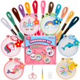 thumbnail image 1 of Kit de Bordado Pllieay para Niños con Patrón Preimpreso y Bastidor, 1 of 9