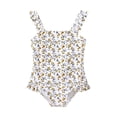 thumbnail image 4 of Tiijoy Little Girls Floral Ruffle One-Piece Swimsuit Cute UPF50+ Square Neck Bathing Suit, 4 of 7