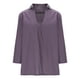 thumbnail image 4 of Vestidos Casuales Para Mujer, Blusas De Mujer De Moda Blusa holgada de lino con cuello en V, manga tres cuartos y botones decorativos para mujer., 4 of 6