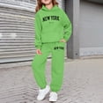 thumbnail image 2 of Jamsmile Toddler Girls Outfit Sets Long Sleeve New York Print Hoodies And Sweatshirts Letters Print Kids Girls Tracksuits, 2 of 4
