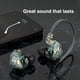 thumbnail image 2 of Methold Auricular deportivo en la oreja con cable de 3,5mm Jack dinámico auricular estéreo desmontable cable portátil auricular manos libres para el Cables de audio/vídeo Verde con micrófono, 2 of 6