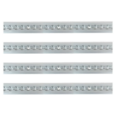 4 Pack Heavy Duty Aluminum 4ft Flanged L-Track Trailer Universal Tie Down Rail for Enclosed, Utility Trailers, Cargo Vans - Recessed Installation, 11 Mounting Holes - Silver