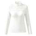 thumbnail image 5 of Breezora Womens Long Sleeve Thermal Tops Stand Neck Warm Fleece Turtleneck Undershirt For Autumn Winter Elegant, 5 of 6
